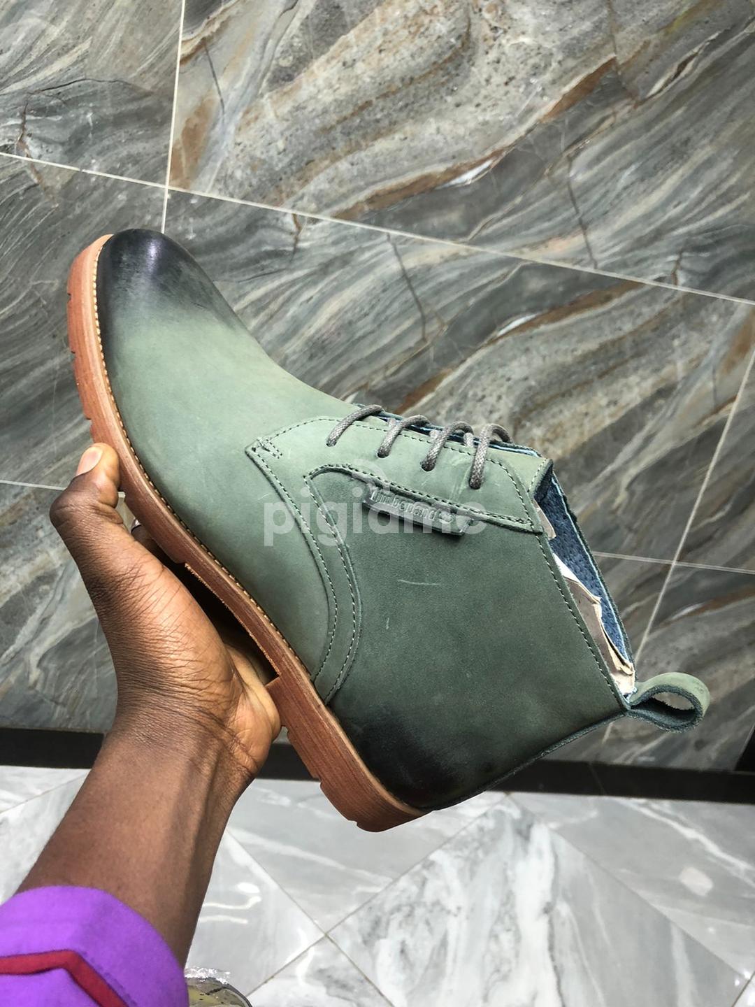 Green suede timberland boots deals