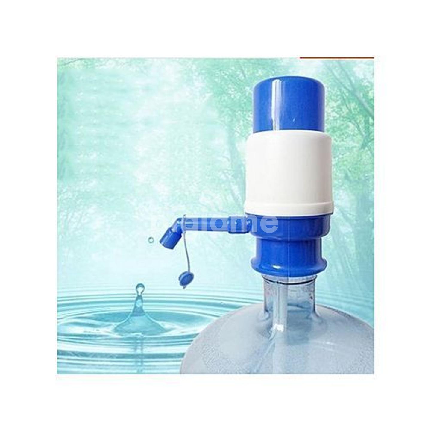 Hand Press Water Dispenser Manual Pump For Bottled Water Blue In