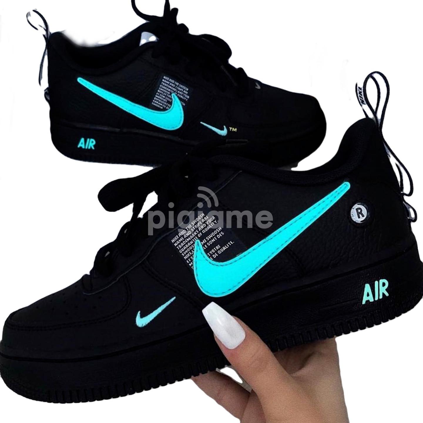 Nike Air Force 1 LV8 Matte Black N Teal 