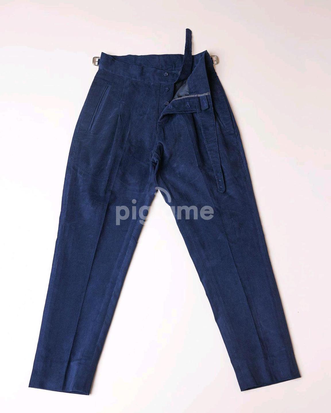 rennes — Old Man's Tailor | Garment Dyed Tapered Trousers in Blue