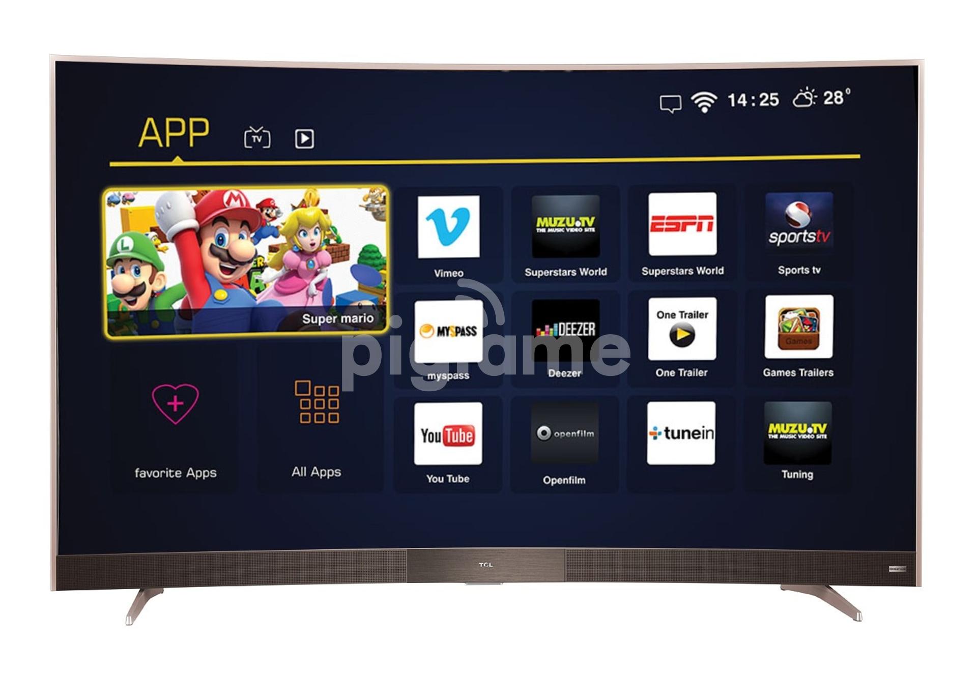 55 inch tcl smart curved uhd 4k led tv 55p3cus inbuilt apps linux os pigiame