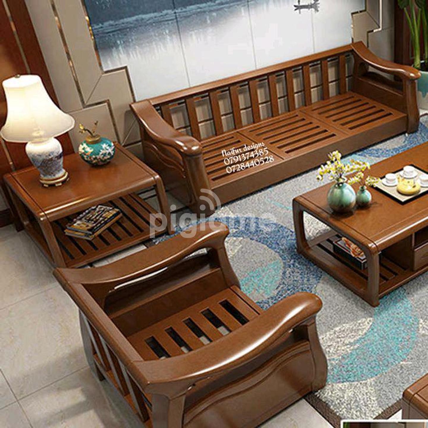 Five Seater Sofa Wood Sofas Wood Polished Sofas Modern Sofas In Nairobi Pigiame