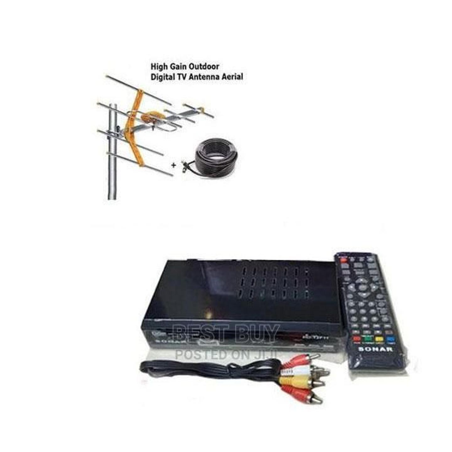 Sonar Free To Air Digital Decoder + Free Tv Antenna in Nairobi CBD