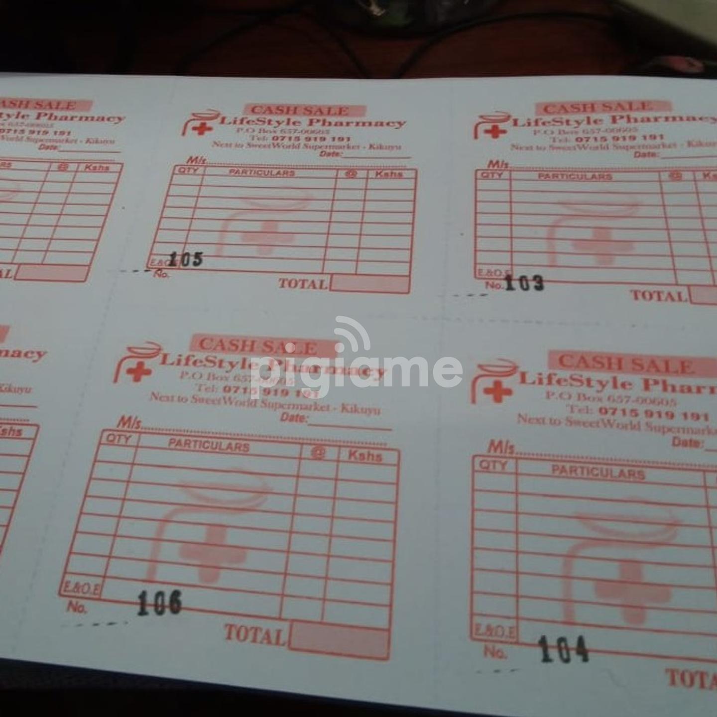 CUSTOMIZED RECEIPT BOOKS PRINTING in Nairobi PigiaMe