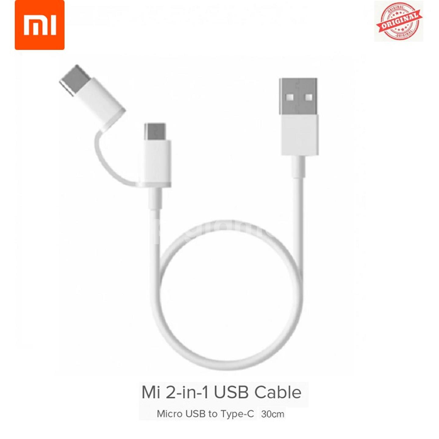 Xiaomi 2 In 1 2In1 Usb Cable Micro Usb To Type C Fast Quick Charging