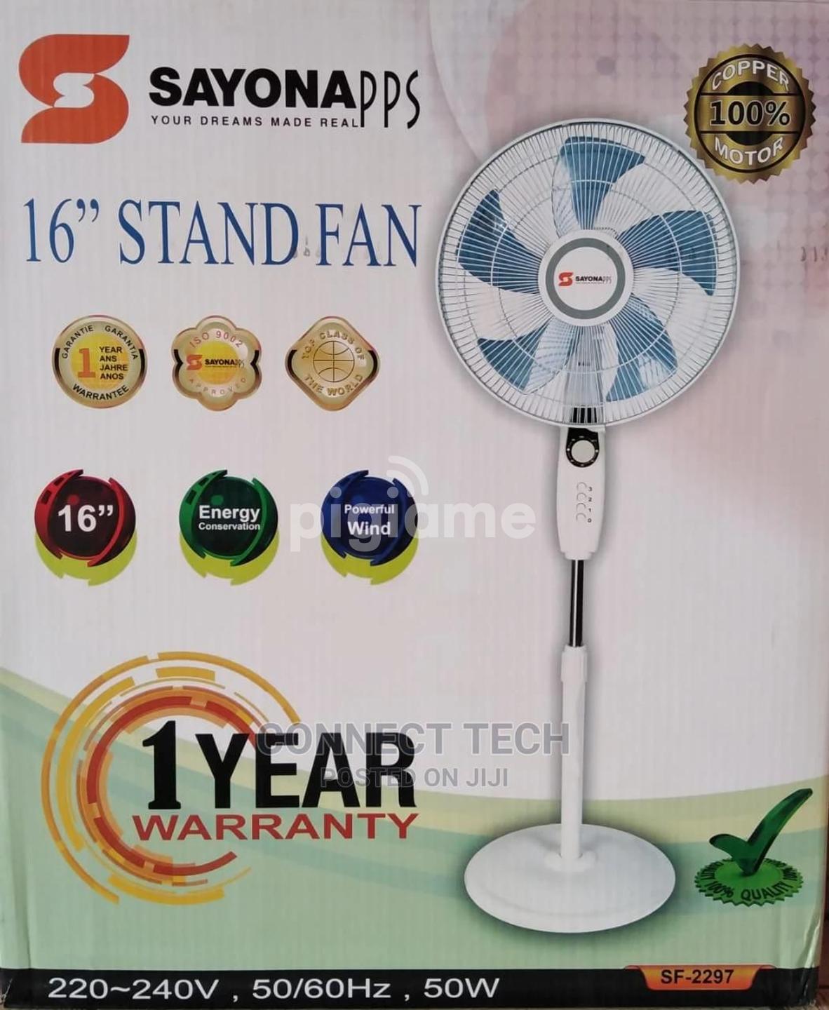 Sayona Basics Dual Blade Standing Fan 16Inch, Black in Nairobi CBD