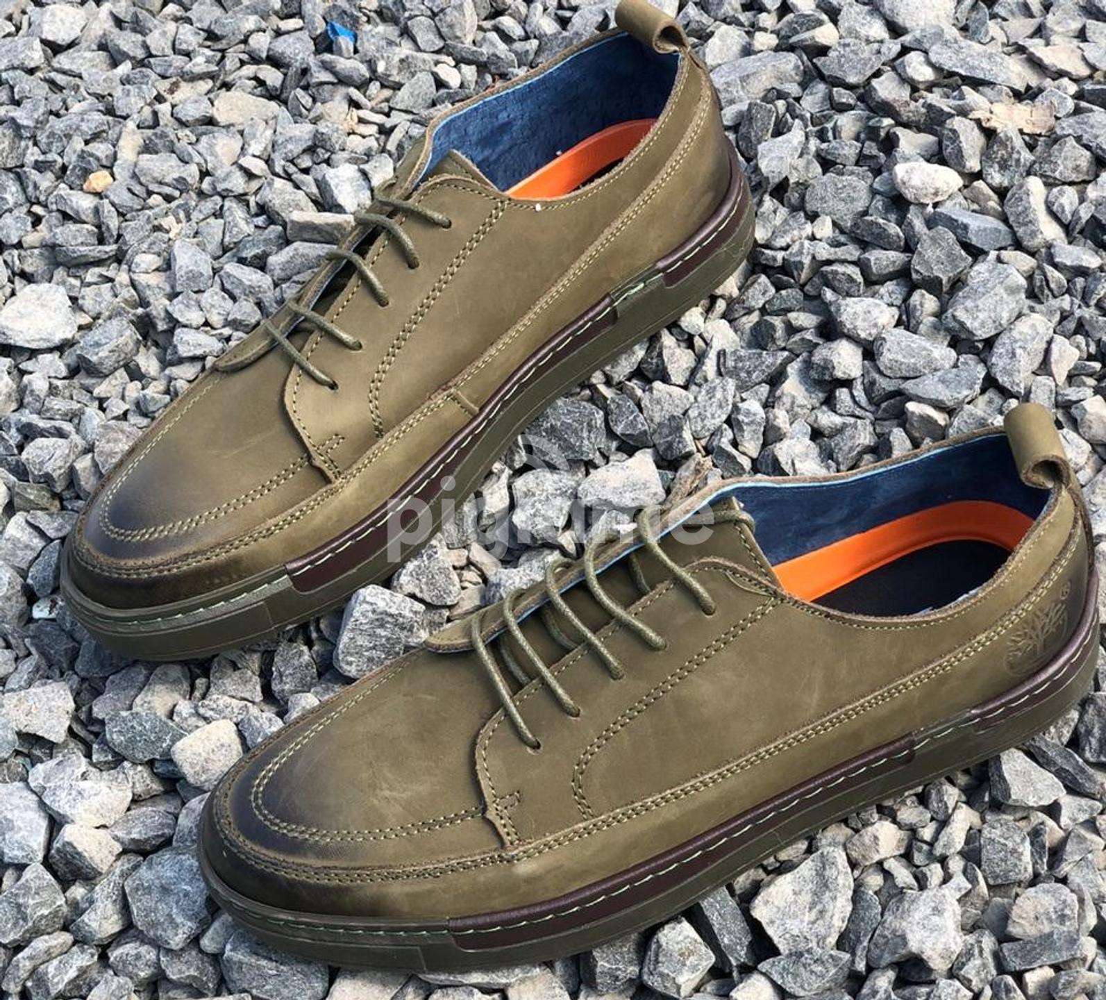 Timberland Casual Mens Leather Laced Jungle Gum Sole Shoes