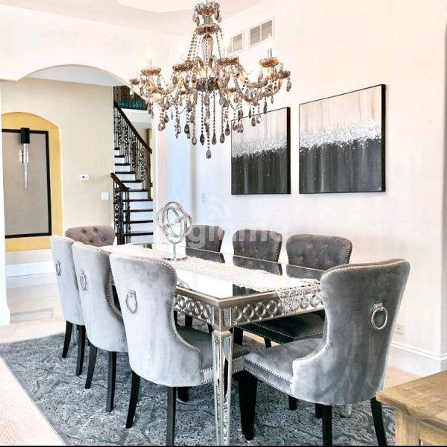 Eight Seater Mirrored Dining Table Set For Sale In Nairobi Kenya Classic Dining Tables Grey Tufted Dining Chairs For Sale In Nairobi Kenya In Utawala Pigiame
