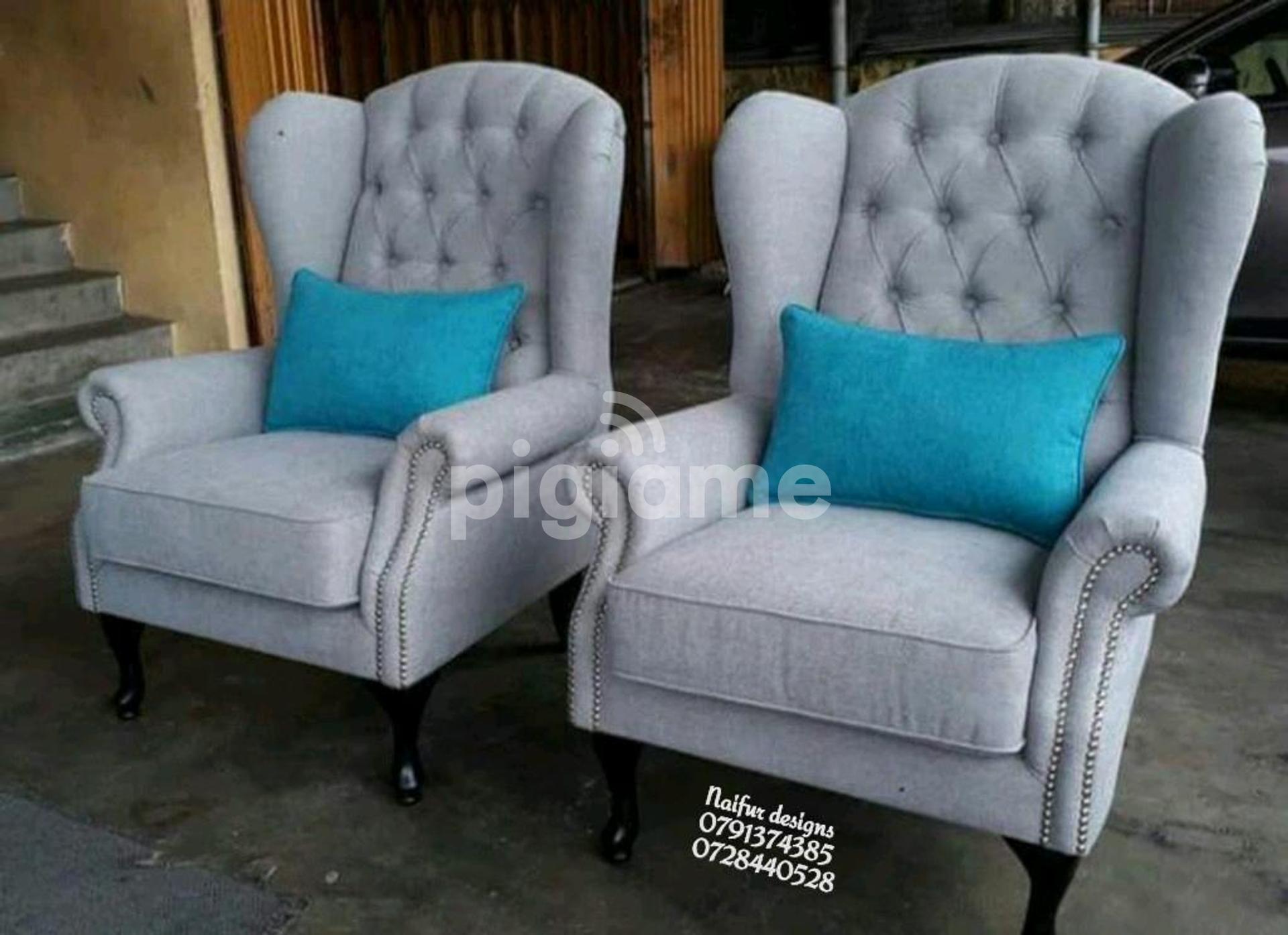 Tufted Grey One Seater Sofas For Sale In Nairobi Kenya/Single Seats