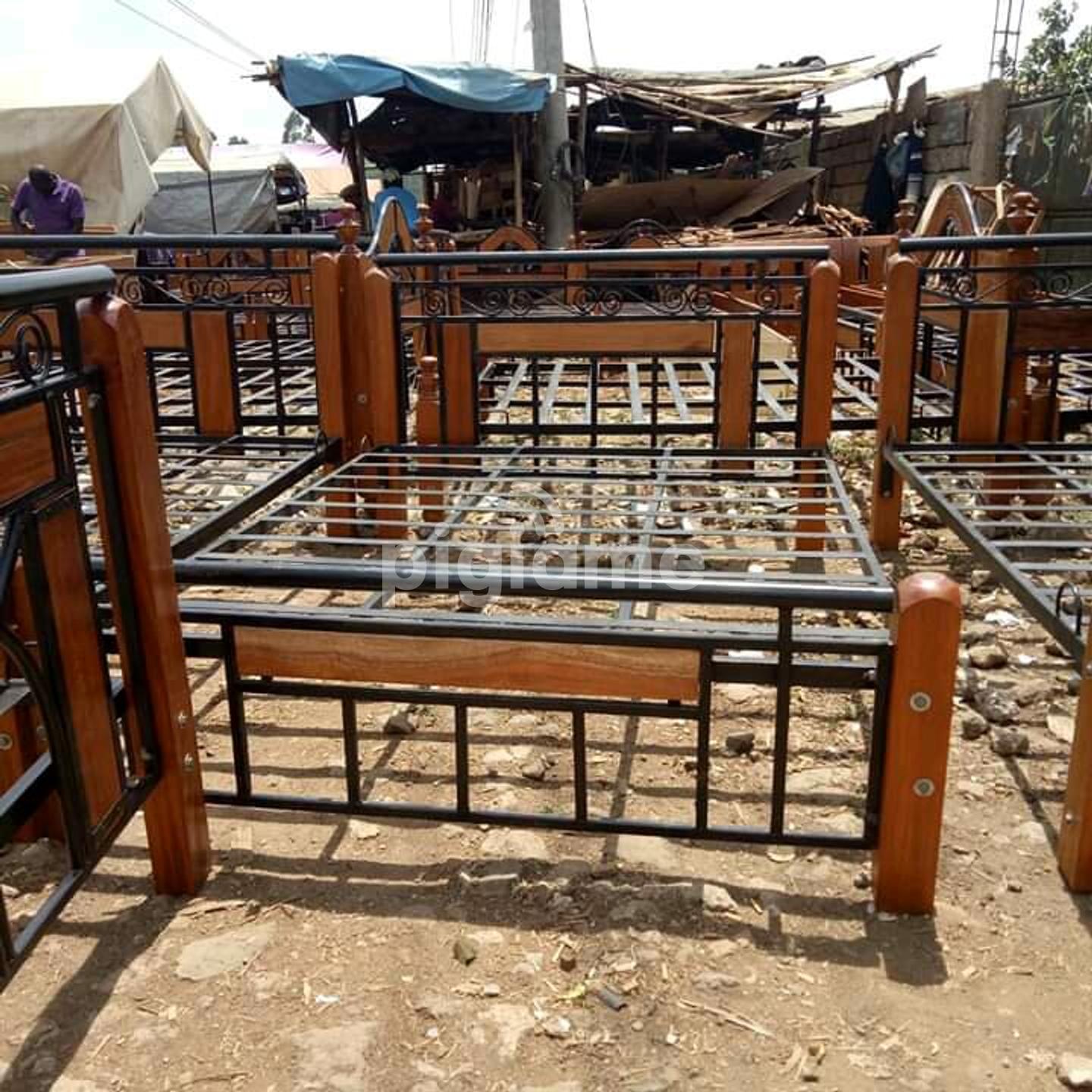Metallic Bed With Mohogany Finishing in Nairobi CBD PigiaMe