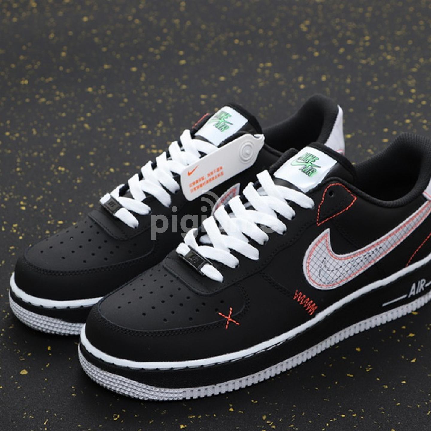 nike air force 1 low schematic black white bright crimson