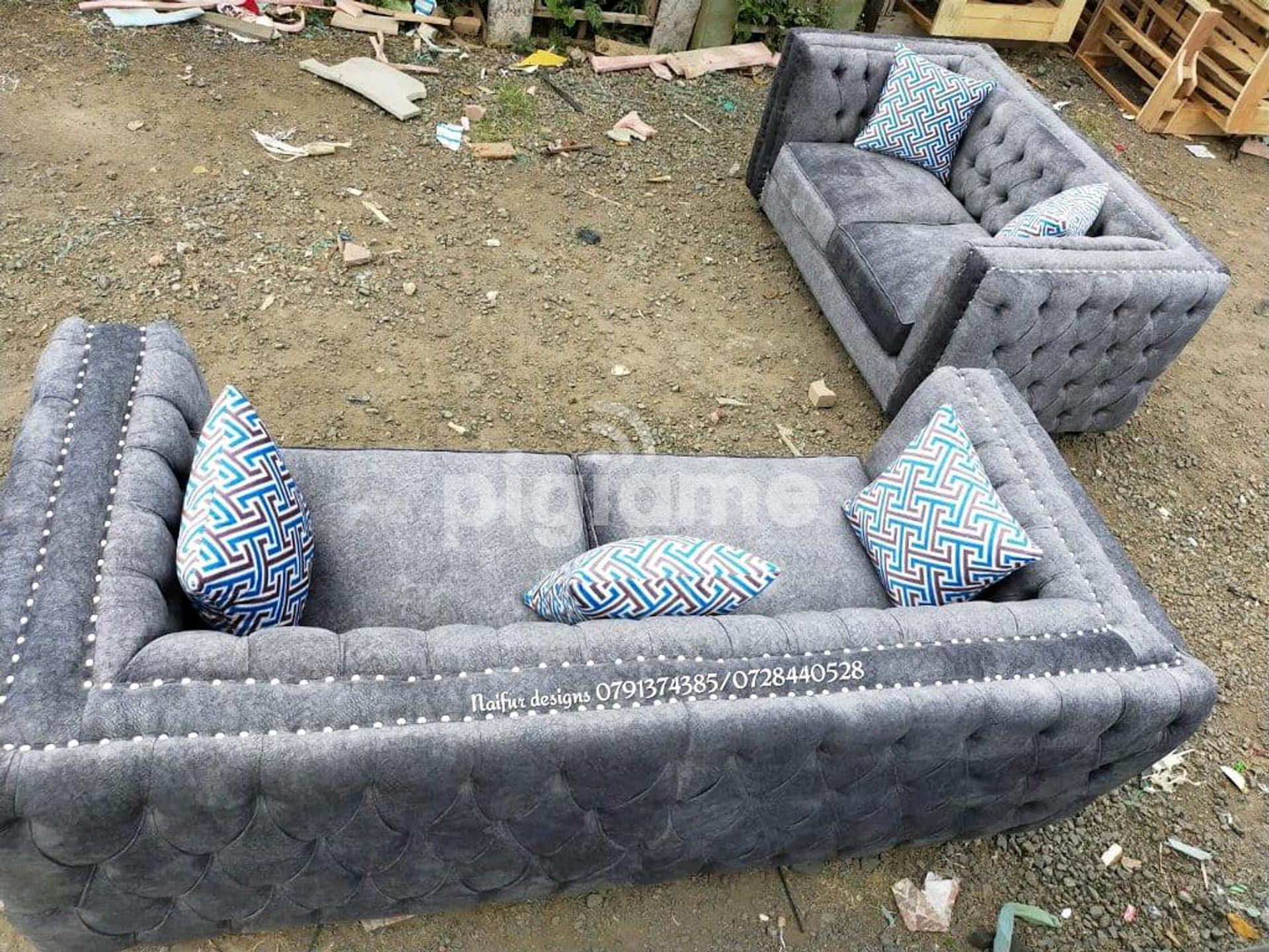 Grey sofas for sale in Nairobi Kenya/Three seater sofa/modern bed