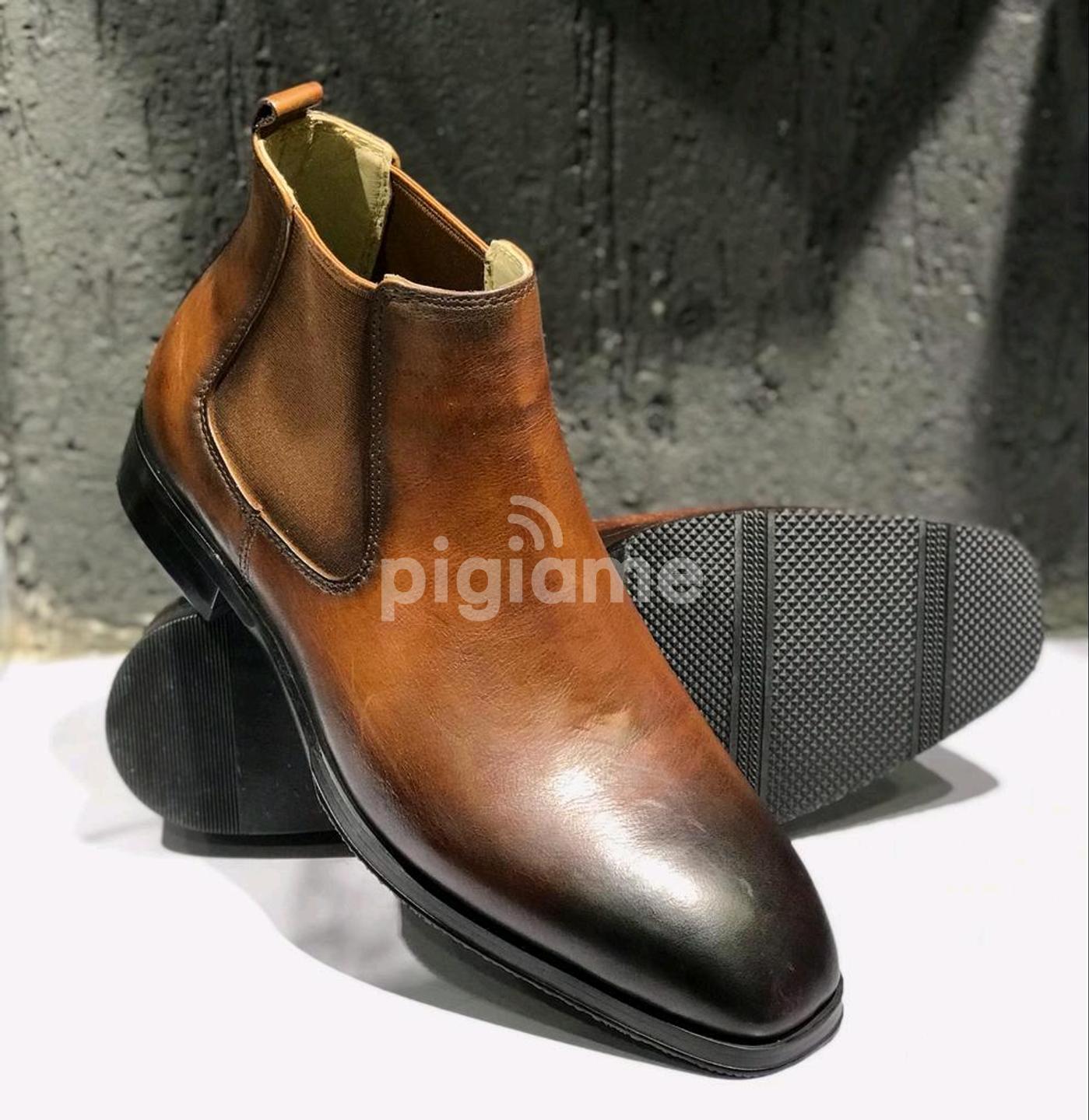 Low cut leather boots on sale