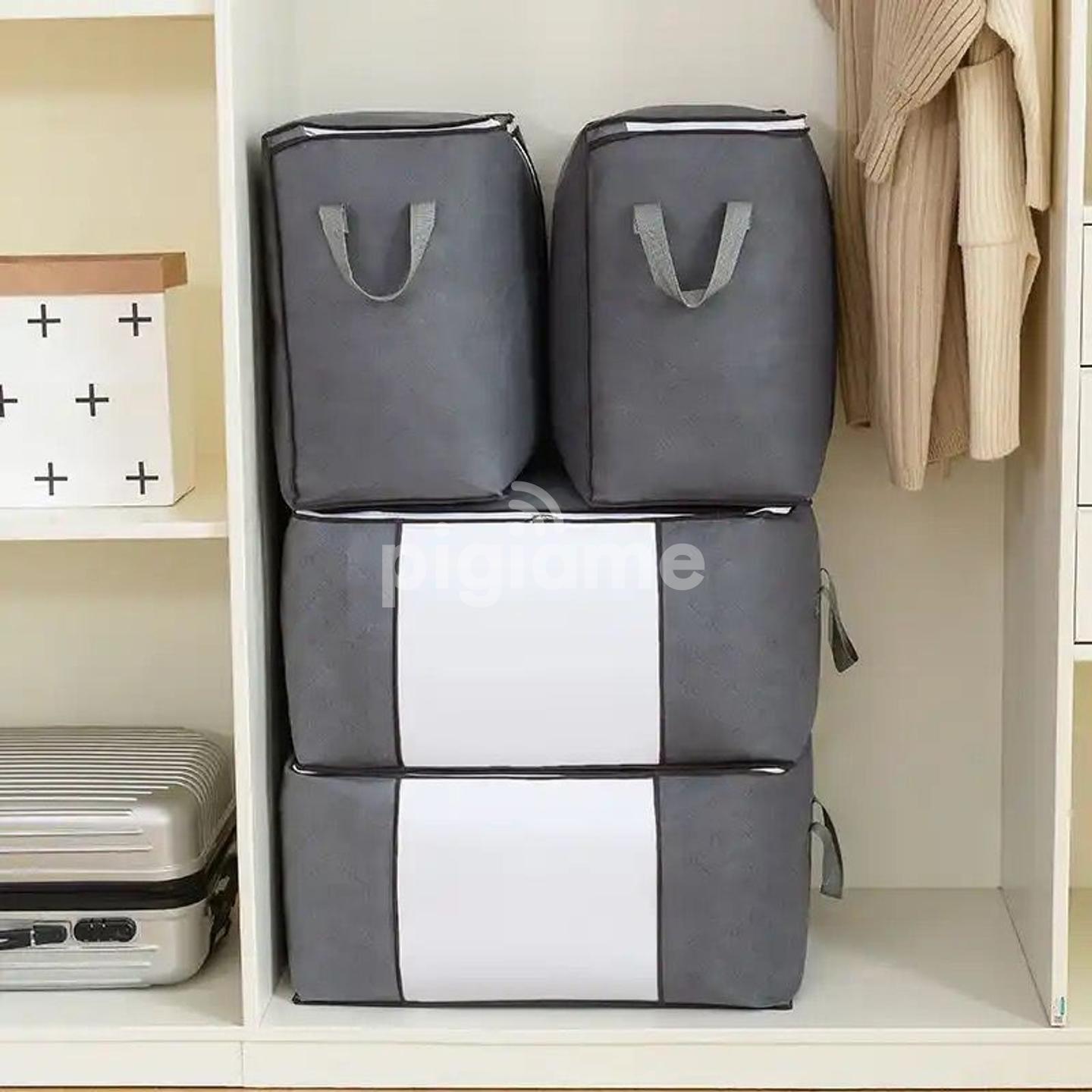 Large Non-woven Portable Clothes Storage Bag Clothing Organizer for Pi