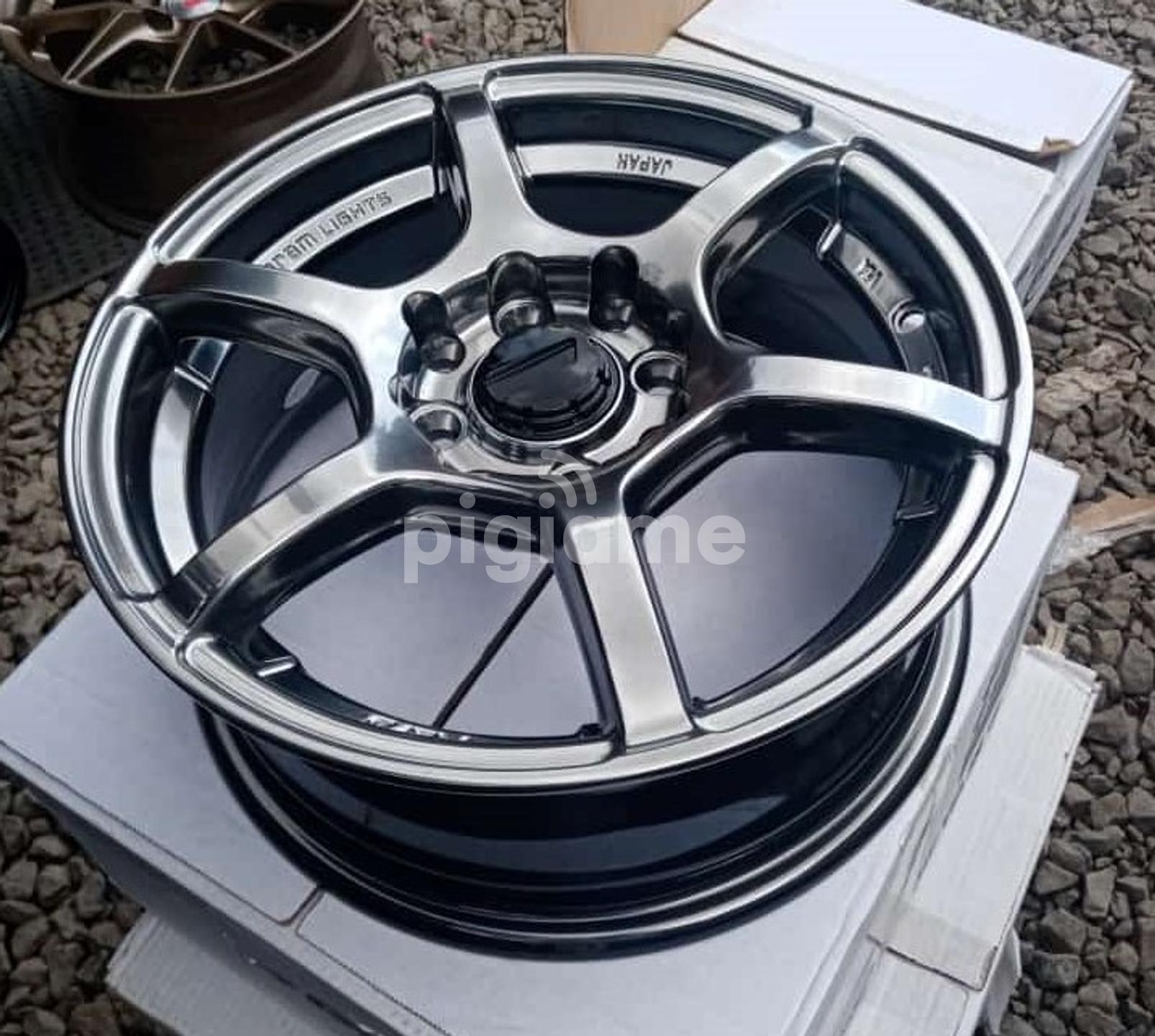 Offset Alloy Rims Size 14 Inches, 4 (Four) Holes. Fits Honda Fit, Mazda ...