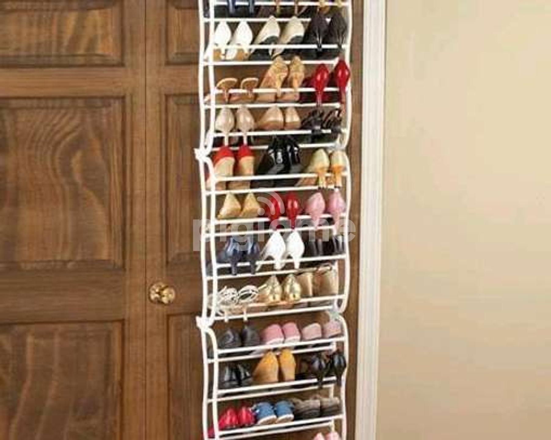 shoe rack in bedroom