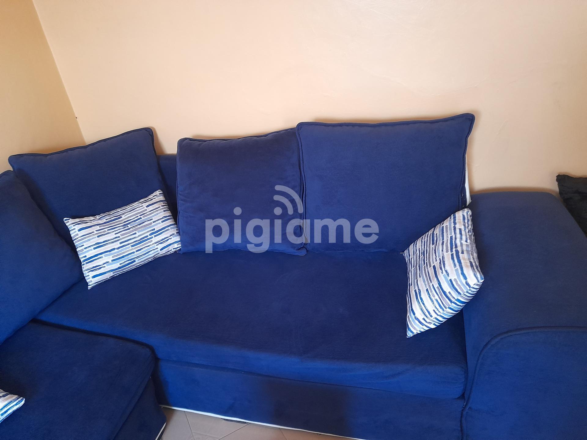 L Shaped Navy Blue Comfy Sofa in Nakuru CBD PigiaMe