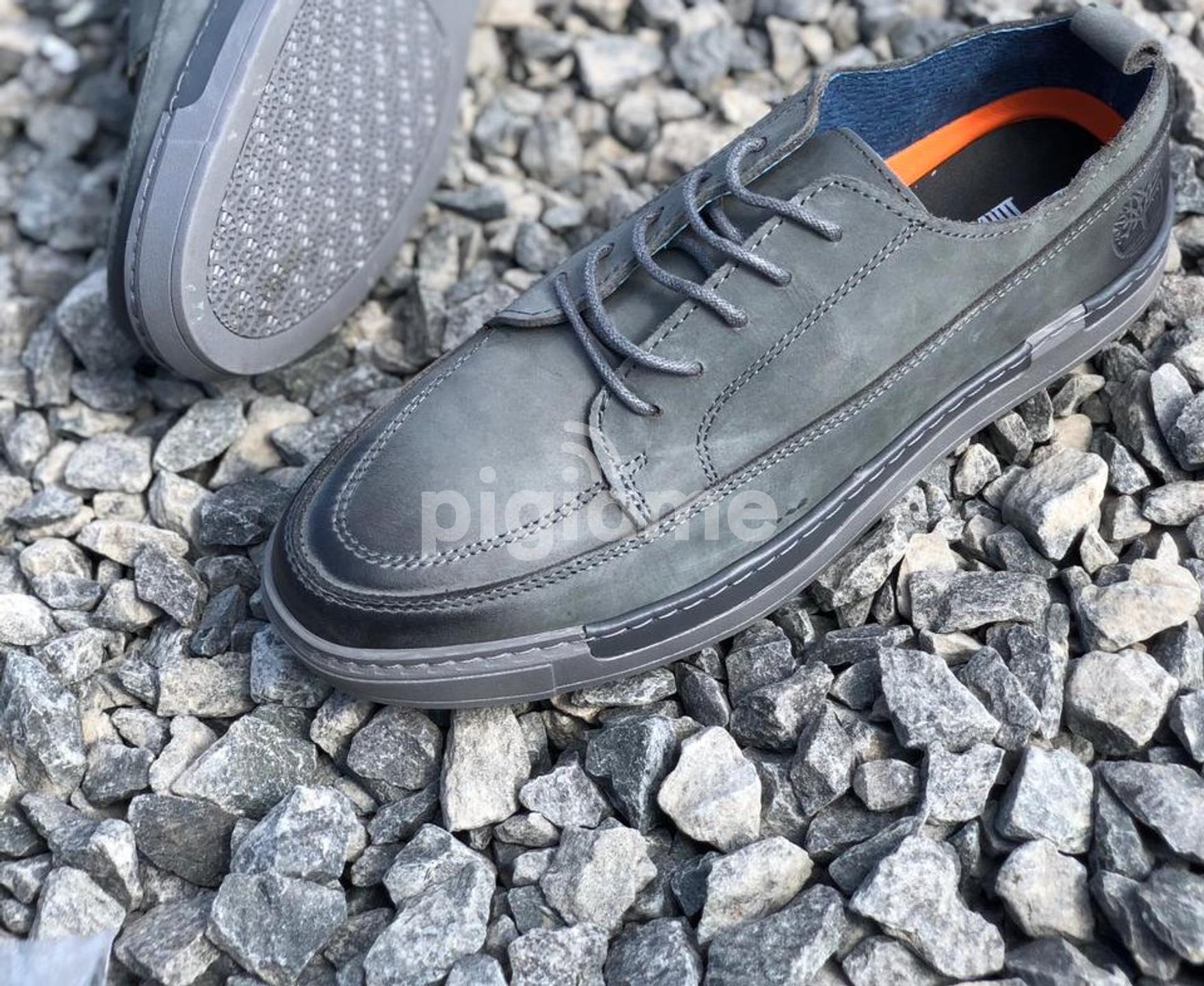 Timberland Casual Mens Leather Laced Grey Gum Sole Shoes