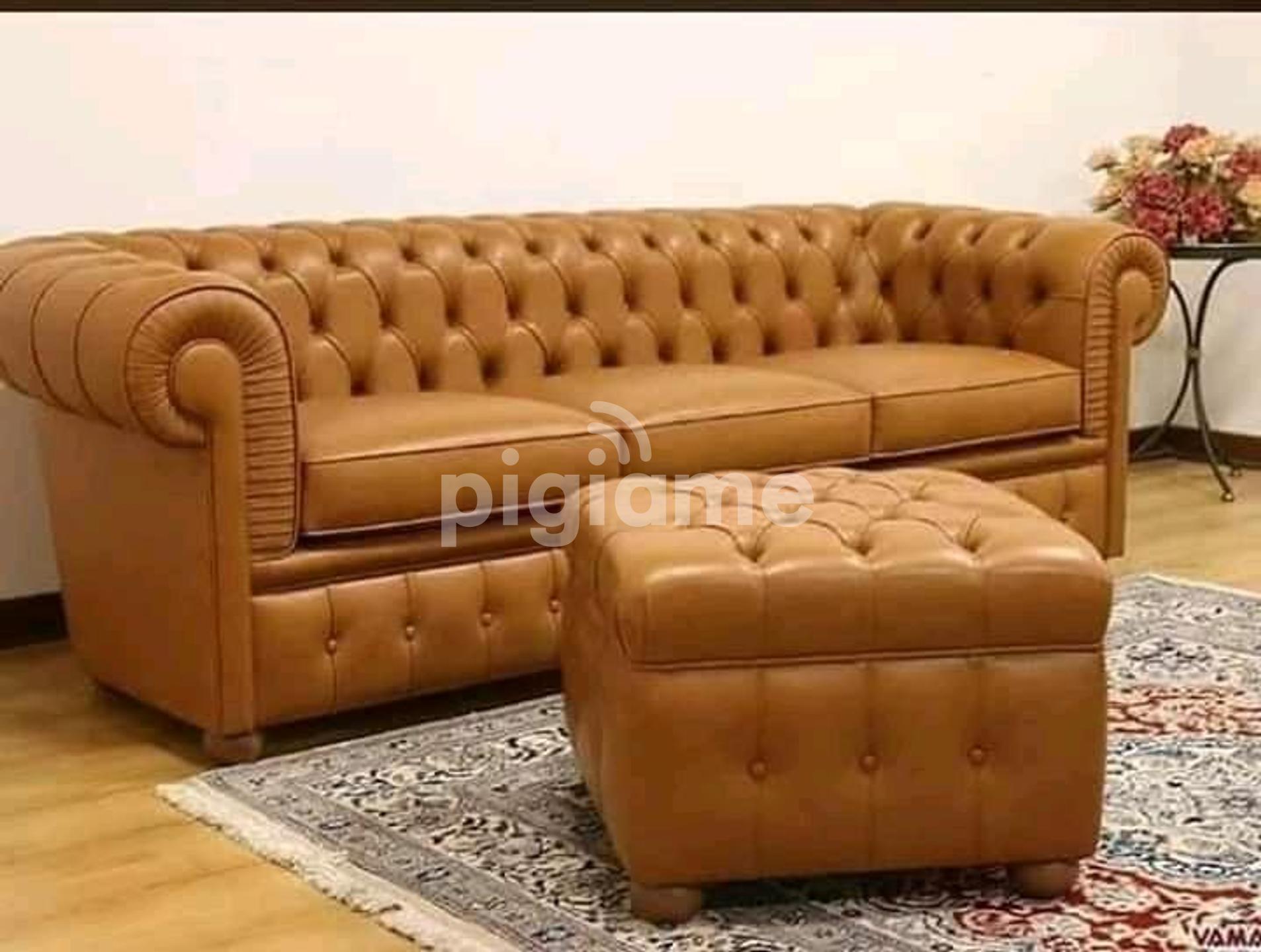 Chesterfield Sofa(5 Seater)Pure leather in Nairobi PigiaMe