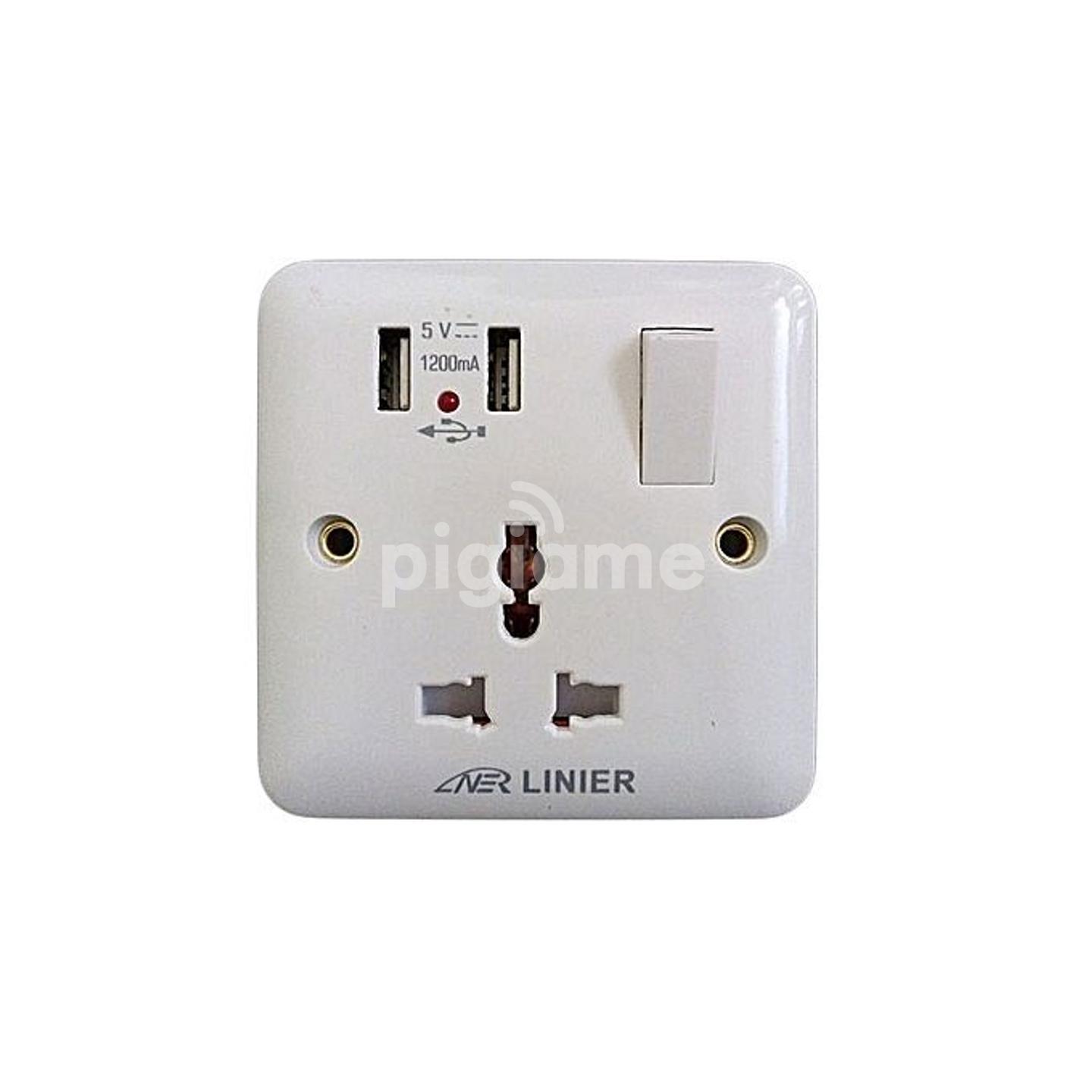 Linier Universal Electrical USB Socket With 2 USB Ports in Nairobi