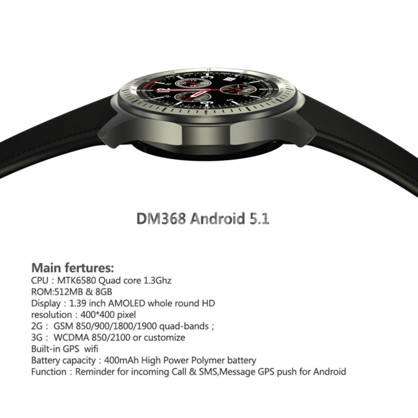 Domino Dm368 Android Smart Watch 512Mb Ram 4Gb Rom in Nairobi CBD City Centre PigiaMe