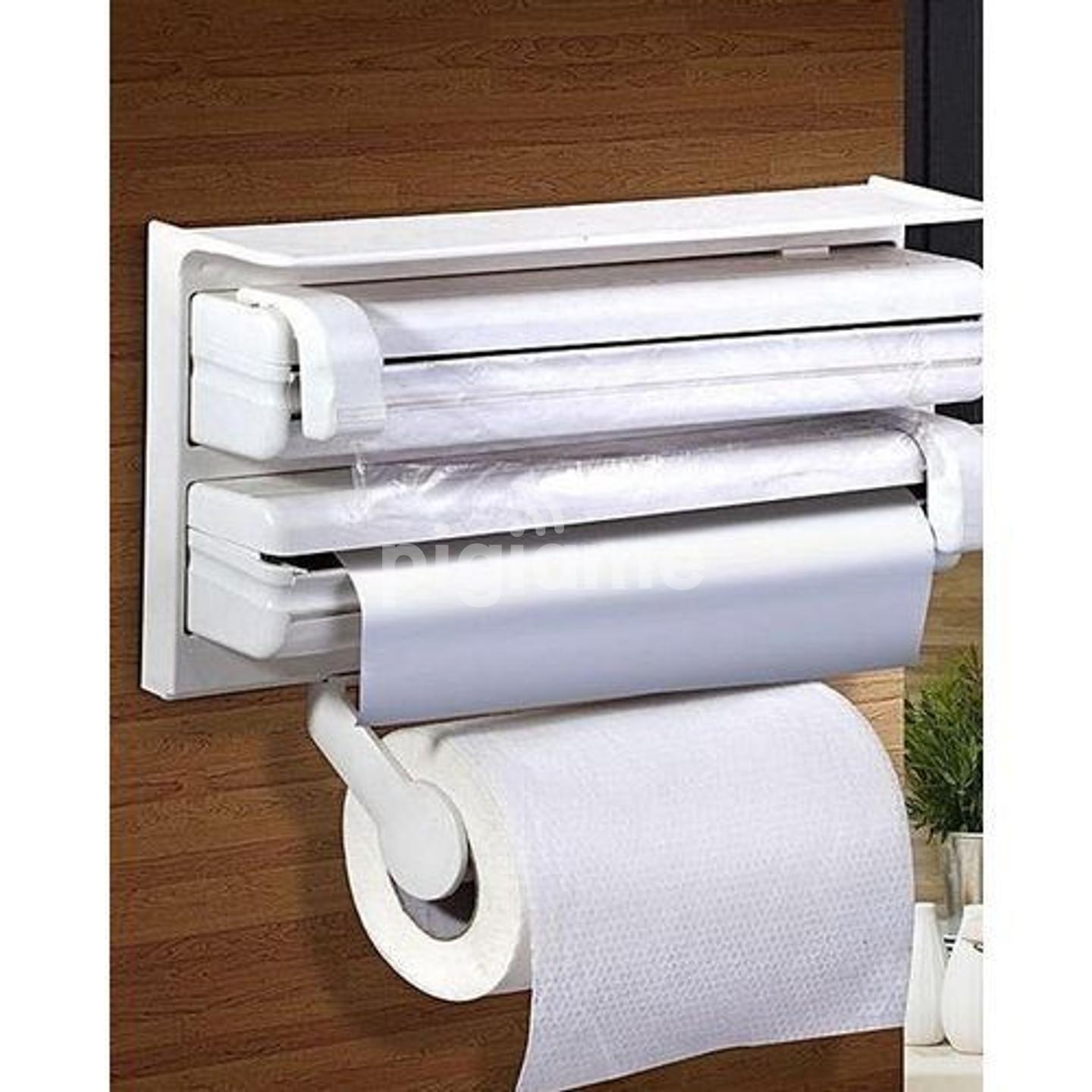 3 in 1 kitchen foil,cling film and kitchen roll/paper dispenser in