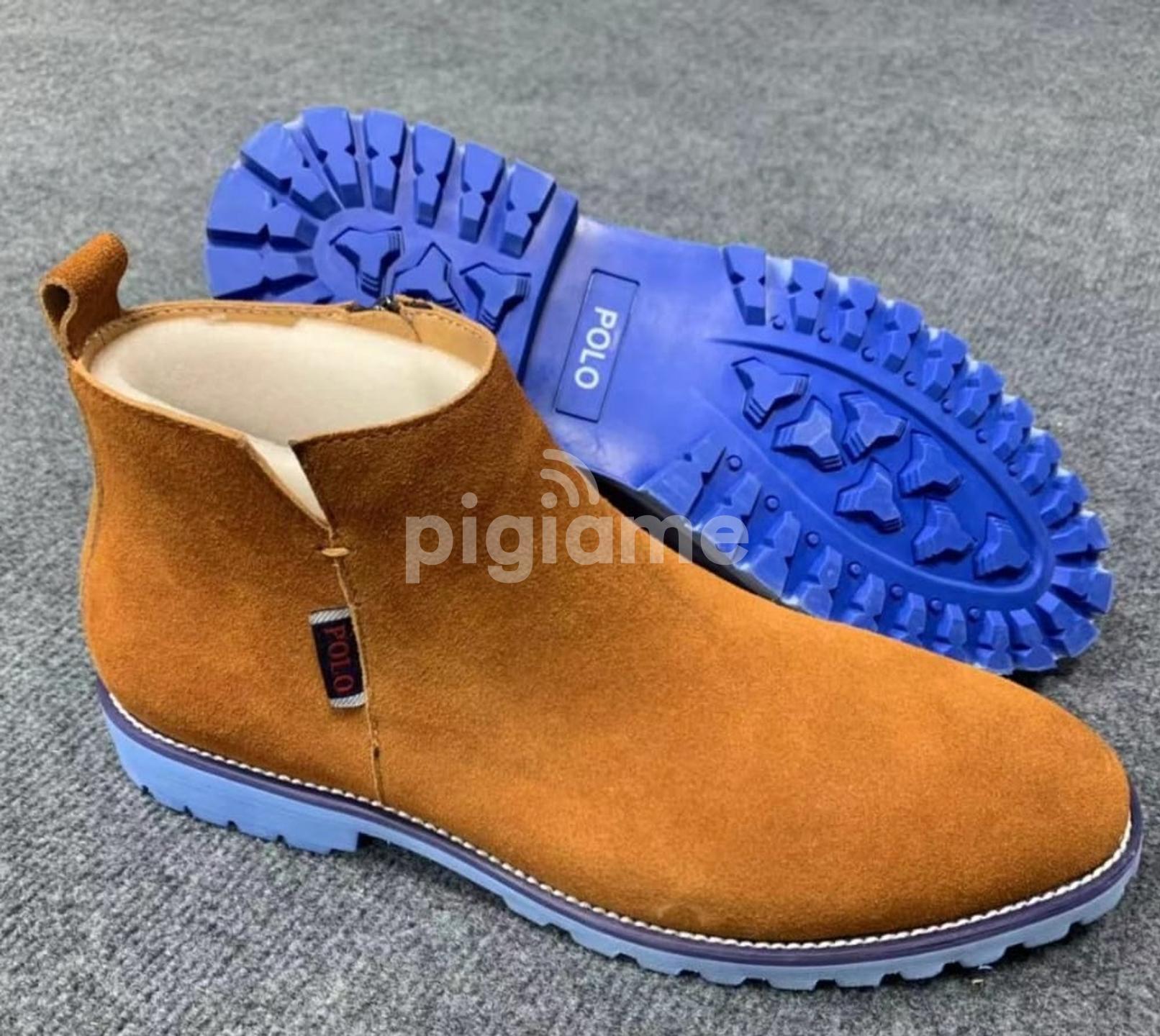 Polo Chelsea Leather Suede Boots Navy Blue in Nairobi CBD PigiaMe