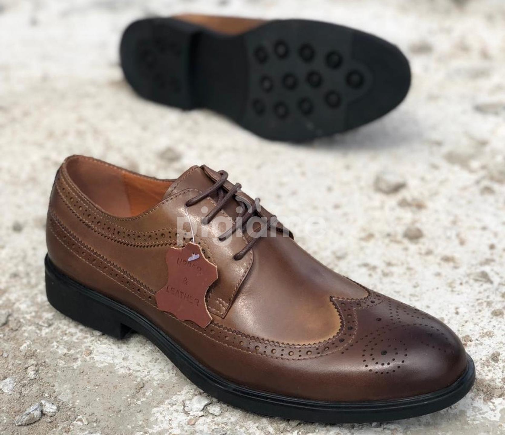 Brown Premium Leather Official Shoes in Nairobi CBD |