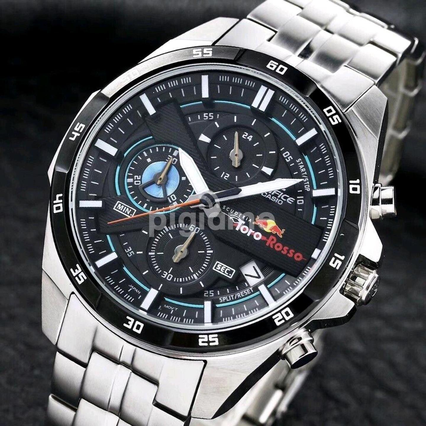 Casio edifice men's toro rosso ip steel bracelet watch sales