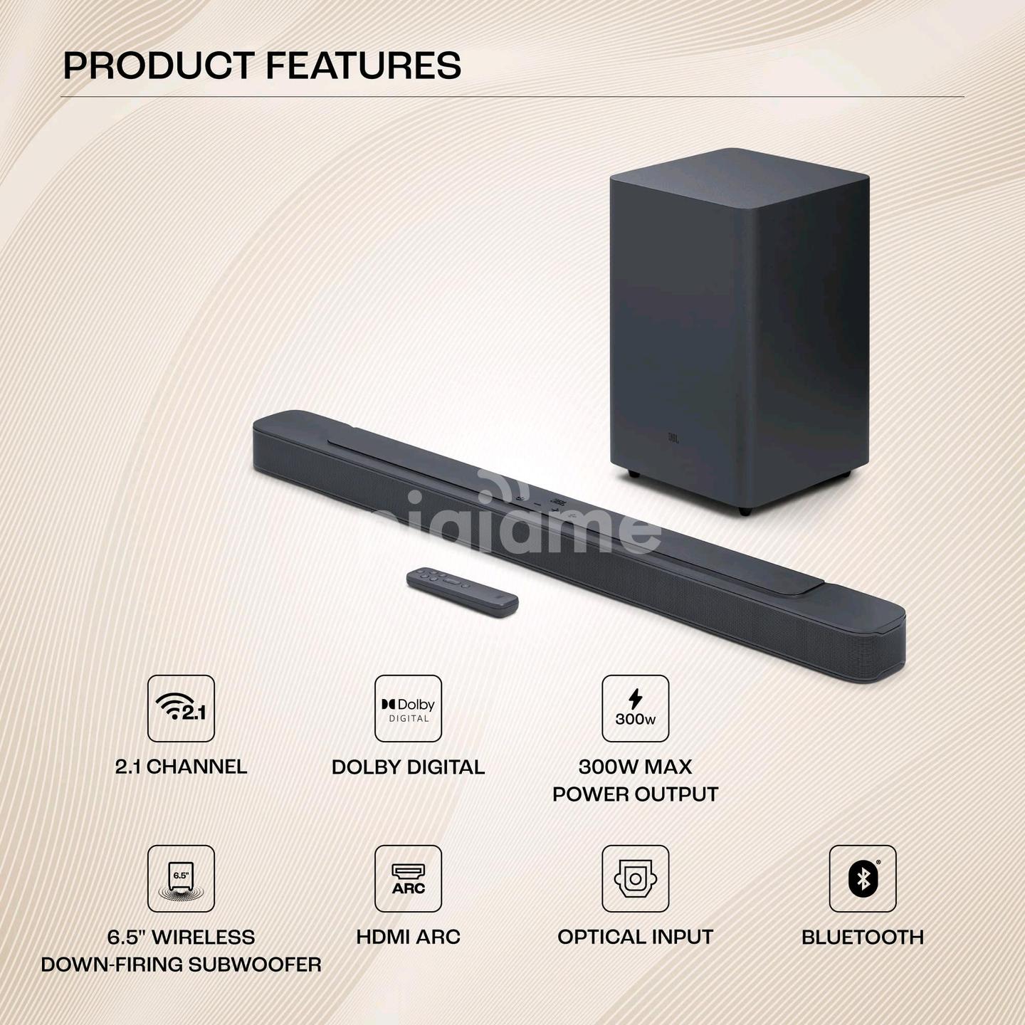 Jbl 2.1 ch 300w hot sale soundbar