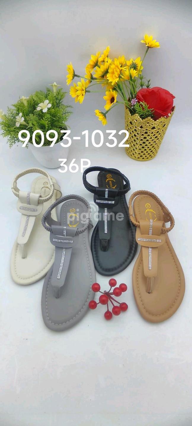 Open flat shoes for ladies hot sale