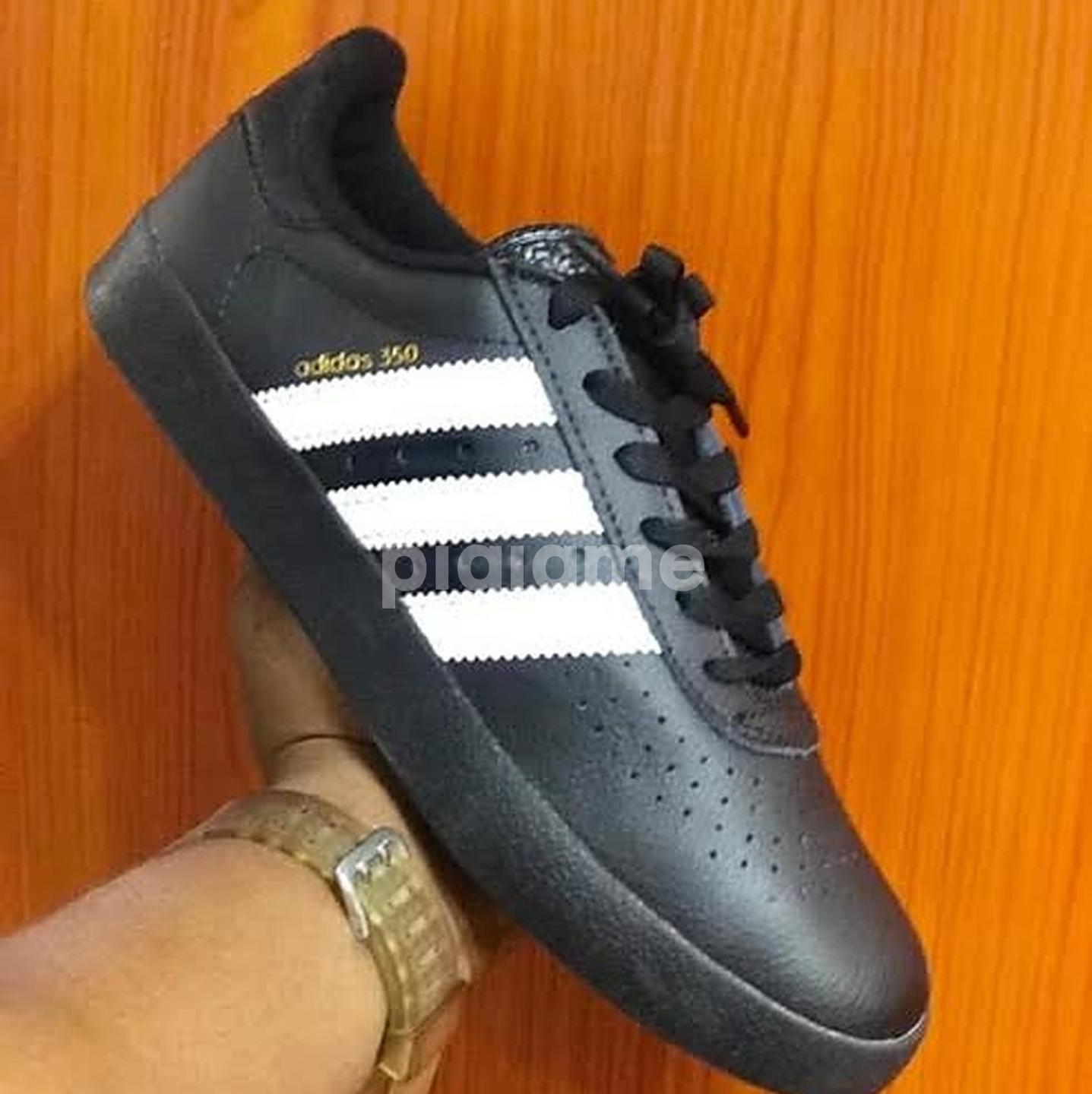 Adidas originals 350 black leather on sale