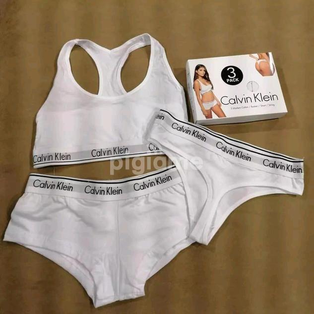 Designer White Classic Calvin Klein Underwear Set in Nairobi CBD PigiaMe