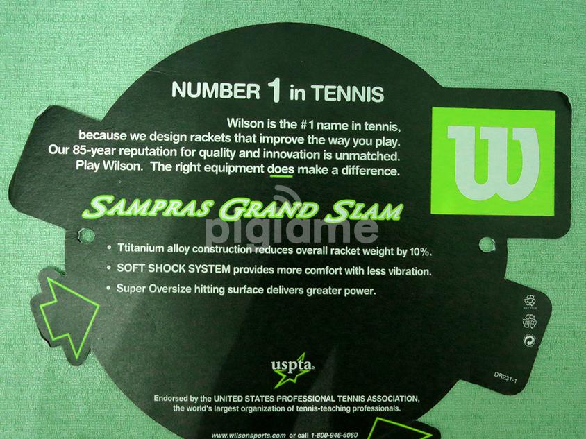 Tennis Racquet / Wilson Titanium Pete Sampras Autograph Grand Slam in