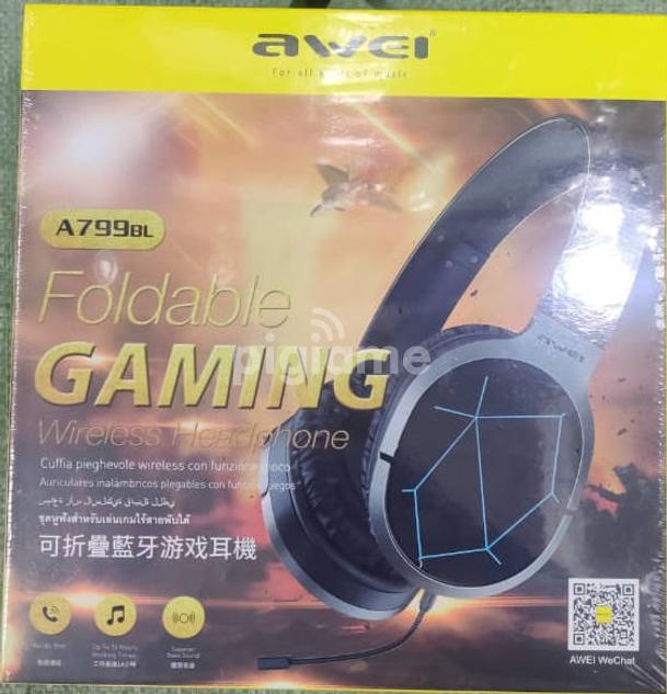 Awei A799BL Foldable Wireless Bluetooth Gaming Headphones With Mic in