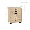 6 Locker Wooden Storage Cabinet thumb 4
