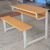 2 seater modern school desk with a bench thumb 4