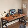 Modern Wooden Top Metallic Office Desk thumb 0