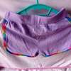 Kids Purple Shorts with Rainbow Trim Soft Comfort thumb 0