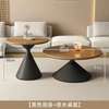 2 Pcs Brown Wooden Tops Living Home Coffee Table Set thumb 6