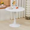 White 80 cm Indoor Round Dining Table thumb 1
