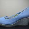 Sky blue wedge shoe thumb 1