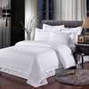 Top quality white striped pure cotton duvet covers thumb 0