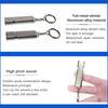 Double Aluminum Whistle Keychain Survival Dual Self-Defense thumb 5