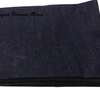 Black Leather waist bag with denim ankara pouch thumb 3