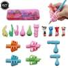 6-Stage Silicone F6-Stage Silicone Finger Grips for Pencils thumb 1