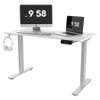 Office desks: Electric white height adjustable table thumb 2