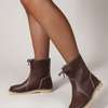 Womens Winter Ankle Boots Warm Fur Non Coffee Brown Boots thumb 0