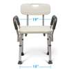HEIGHT ADJUSTABLE SHOWER CHAIR WITH ARMS thumb 3