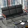 Office Sofa: Metallic Frame Leather Office Sofa thumb 4